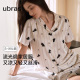 ubras睡衣女款 春夏新款 短袖 情侣家居服套装 带胸垫 短裤 虞书欣同款