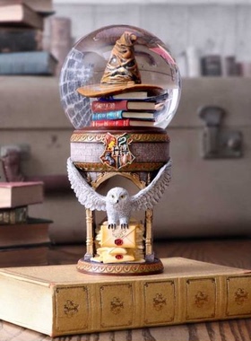 哈利波特火车头哈利水晶球摆件城堡水晶球摆件猫头鹰水晶球生日