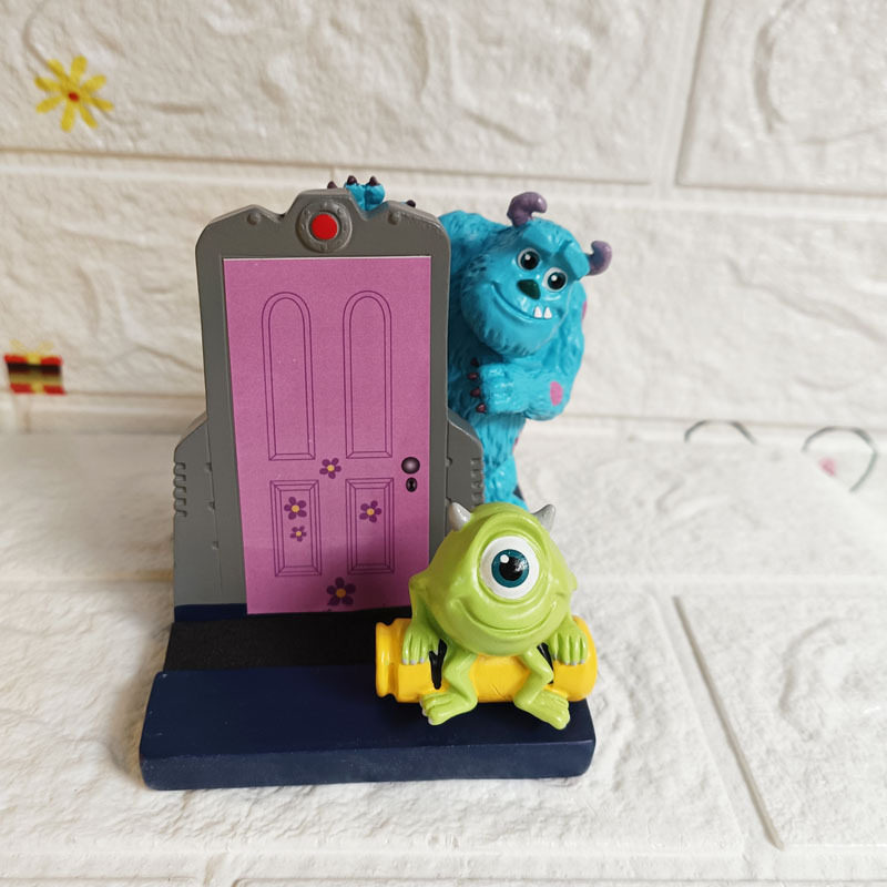 卡通小怪兽手机支架大眼仔大怪模型卡通公仔摆件桌面装饰