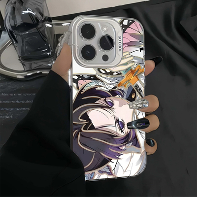 鬼灭蝴蝶忍适用苹果17promax元气手机壳iPhone17/16/15/14/13pro动漫卡通vivo华为P70小米17oppo磨砂彩银壳xr