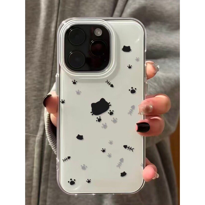 猫头鱼骨爪印适用于苹果17promax手机壳iPhone16pro小清新15/14/13pro双层保护vivo华为P70小米17oppo女款套