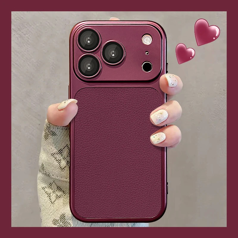秒变18勃艮第红瞳眼皮纹适用苹果iPhone17/16/15/14/13手机壳华为Pura90/OPPOReno16/小米17Pro/VIVOX300纯色