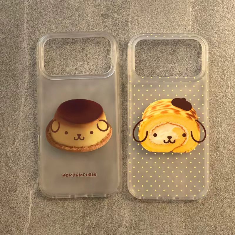 焦糖布丁狗适用苹果17/16promax透白小麦壳iPhone15pro简约个性14plus小众创意13pro防摔12磨砂11女款套AIR潮