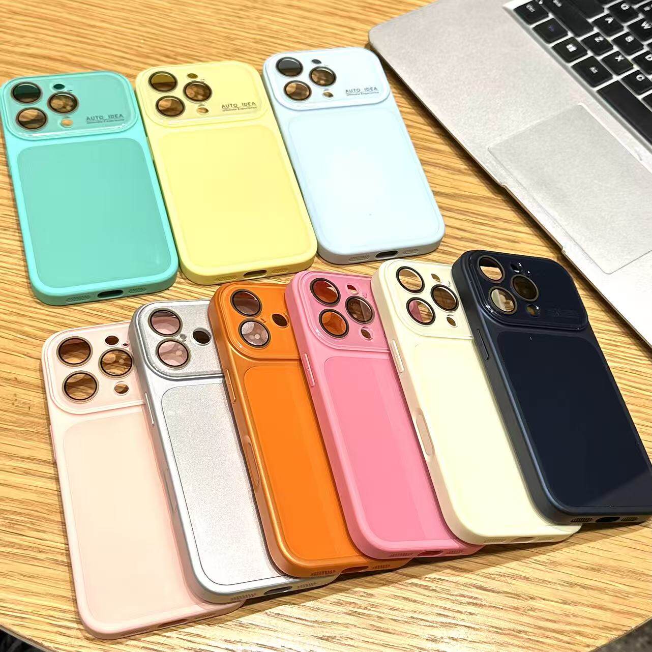 夏日纯色秒变17大视窗适用苹果17/16promax新款手机壳iPhone15plus小众14/13promax全包防摔12男女11简约个性