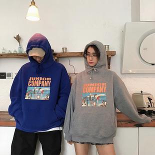 2025新款 秋装 加绒加厚小众设计感ins秋冬炸街卫衣 情侣装 3228法式