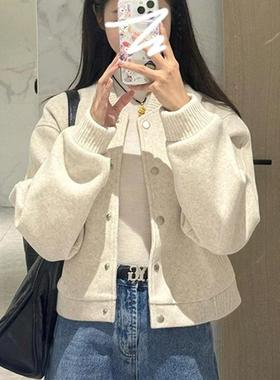 小个子短外套韩系百搭独特超好看小外套女2025新款爆款秋冬季