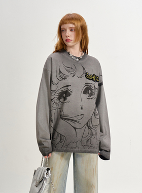 【希林娜依高 徐好 叶皓然同款】SOFITTE 25AW做旧美少女T恤厚款