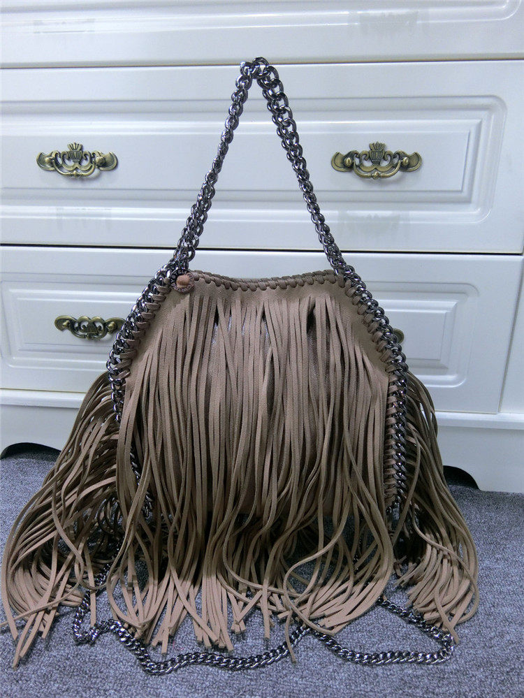 25cm 斜跨ST 环保流苏 FALABELLA BAG手提单肩斜挎链条包