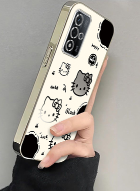适用OPPOA93S手机壳OPPO新款A93S5G套OPA/OPPA电镀opp0pp0ppo全包po防摔opopa/poopa男opoa女opooa黑白kt猫