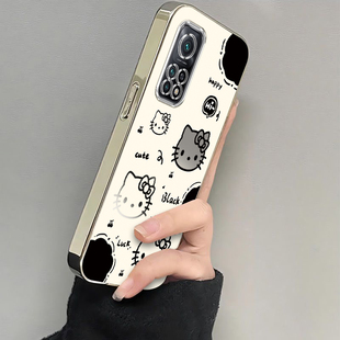 适用红米K30S至尊纪念版手机壳小米RedmiK30SUltra保护套Redmi新款K3OS可爱SU电镀银框全包防摔女生黑白kt猫