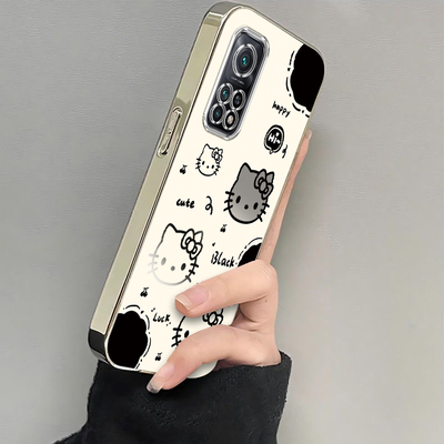 适用红米K30S至尊纪念版手机壳小米RedmiK30SUltra保护套Redmi新款K3OS可爱SU电镀银框全包防摔女生黑白kt猫