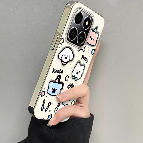 适用荣耀Play10T手机壳HonorPlay10T新款保护套LOG一AN10华为电镀透明paly全包防摔LOGAN男女软外壳黑白kt猫
