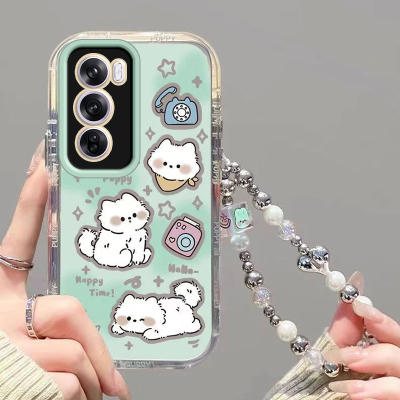 适用opporeno12/11pro手机壳reno10新款reno7全包防摔reno8/9pro+十小白猫reno6/5k镜面opreno4se3元气版可爱