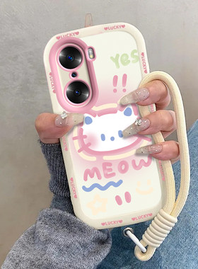 适用荣耀60手机壳华为HONOR6O保护套H0N0R60pro新款液态硅胶全包防摔六十专用六零por可爱曲面屏男女害羞kt猫