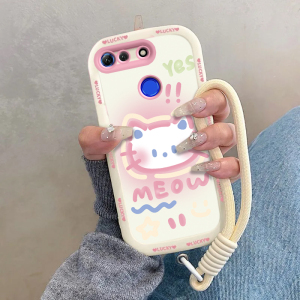 适用荣耀V20手机壳HONORV20保护套华为PCT一AL10新款PCTAL10专用可爱V2O软硅胶全包防摔HONOR20V男女害羞kt猫