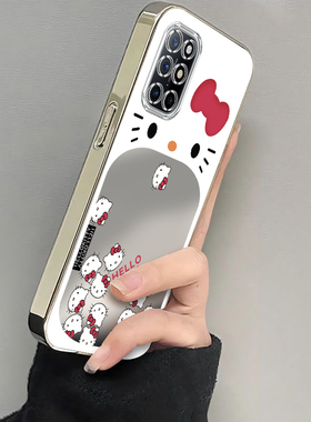 适用一加9R手机壳ONEPlus9R保护套LE2100新款OPPO可爱1加9R十1+九R9电镀银框全包防摔高端高级感女生大嘴kt猫