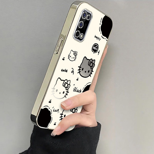 适用OPPOK7X手机壳OPPO新款K7X套OPPOKX电镀软壳OPK/OPPK全包OPP0PP0PPO防摔PPOK/OPOK可爱OPOPK女生黑白kt猫