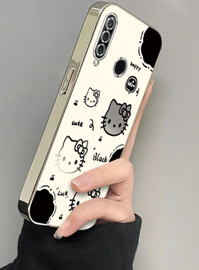 适用华为Nova4E手机壳MAR一ALOO套Nove新款Nava电镀Novo全包Note防摔MARAL00AL荣耀n0va诺娃nave女生黑白kt猫