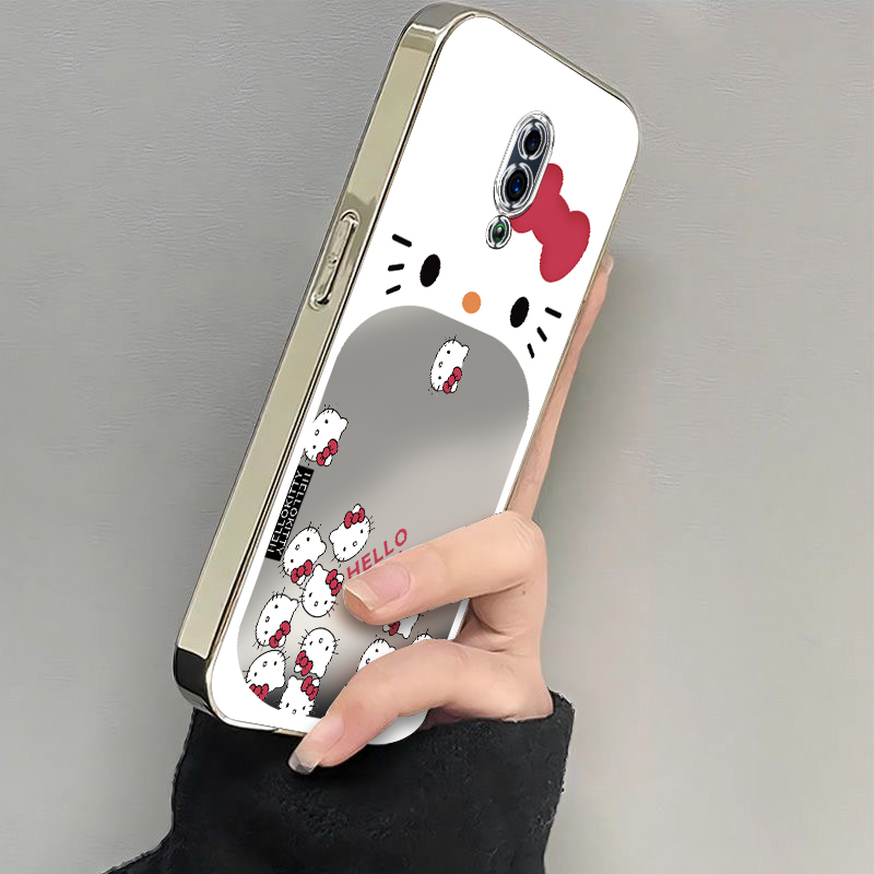 适用OPPOReno手机壳OPPO新款Reno1升降摄像头0PP0Ren0一代标准版老款OPPReno套OPPOReon电镀全包女生大嘴kt猫