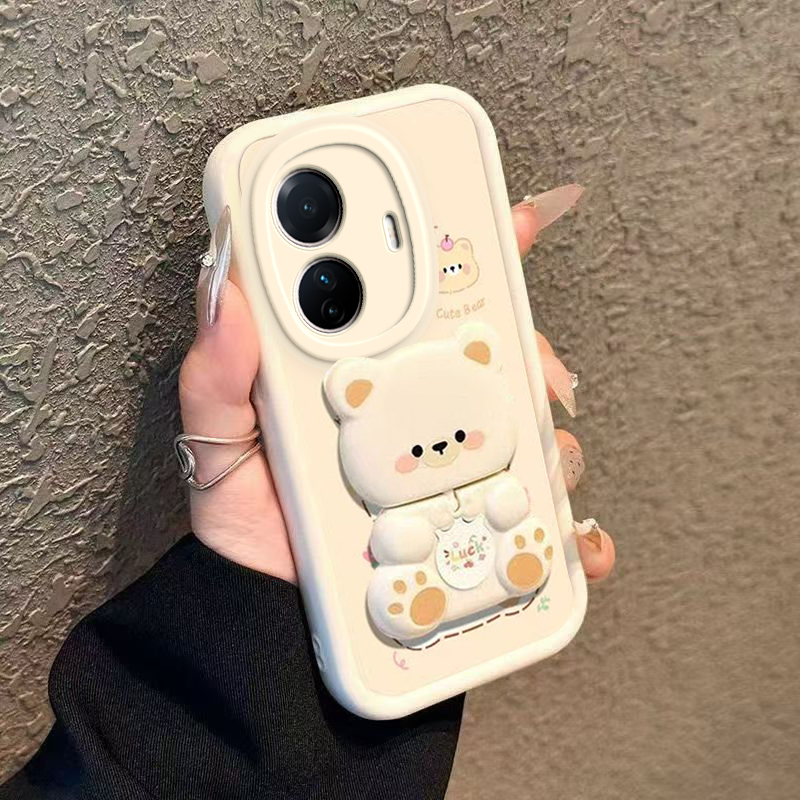 适用vivoS15e手机壳vivo S15e保护套SE新款可爱软硅胶全包防摔vivis步步高维沃vovos高级感viv0男女镜子支架