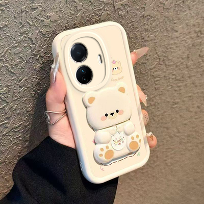 适用vivoS15e手机壳vivo S15e保护套SE新款可爱软硅胶全包防摔vivis步步高维沃vovos高级感viv0男女镜子支架