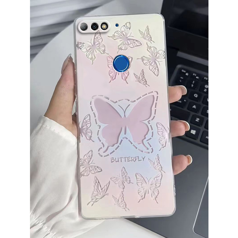 适用于华为畅享8手机壳LDN一AL00保护AL20TL套LDNAL10新款荣耀畅想ALOO八LDNALOO硅胶全包防摔畅亨蝴蝶渐变女