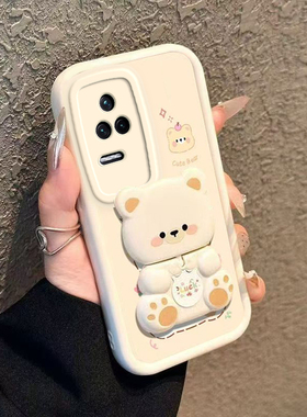 适用红米K50手机壳小米RedmiK50Pro保护套Redmi新款K50P可爱软K5O硅胶软壳全包防摔RED看Pr0Por男女镜子支架