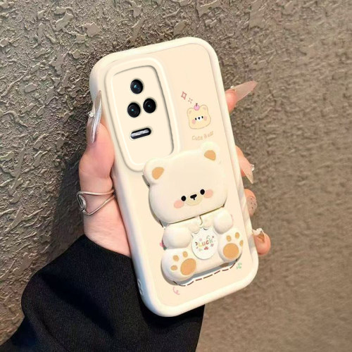 适用红米K50手机壳小米RedmiK50Pro保护套Redmi新款K50P可爱软K5O硅胶软壳全包防摔RED看Pr0Por男女镜子支架