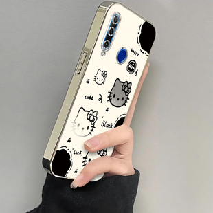 适用荣耀20i手机壳HONOR2Oi保护HRY一AL00TA套ALOOTA华为新款 HRYALOOTA电镀全包防摔专用可爱i20女生黑白kt猫
