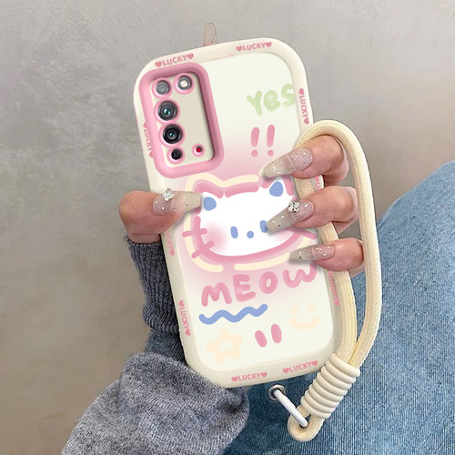 适用荣耀X10手机壳HONORX10保护套H0N0RX10华为HONOR新款10X1O可爱软硅胶全包防摔网红叉十专用男女害羞kt猫