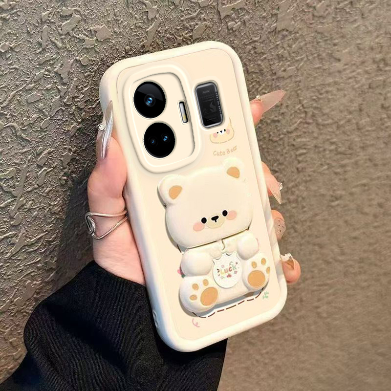 适用真我GTNeo5手机壳realmeGTNeo5240W保护套OPPO新款realme硅胶软壳GT5Neo全包防摔realmeNeo男女镜子支架