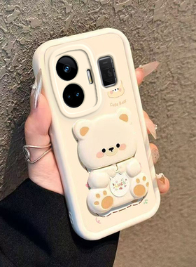 适用真我GTNeo5手机壳realmeGTNeo5240W保护套OPPO新款realme硅胶软壳GT5Neo全包防摔realmeNeo男女镜子支架