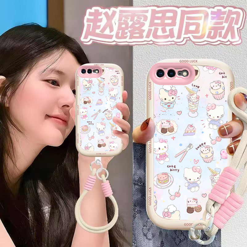 苹果8plus手机壳iPhone8新款iPhone8plus全包8防摔p八plus保护套8spuls硅胶iPhone可爱液态男i8女ip甜点kt猫
