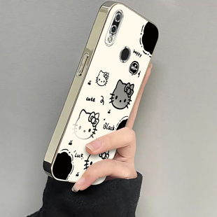 适用华为畅享9Plus手机壳JKM一AL00B畅想9PⅠus保护套TL九Puls荣耀ALOOB畅亨JKMAL电镀全包防摔女生黑白kt猫