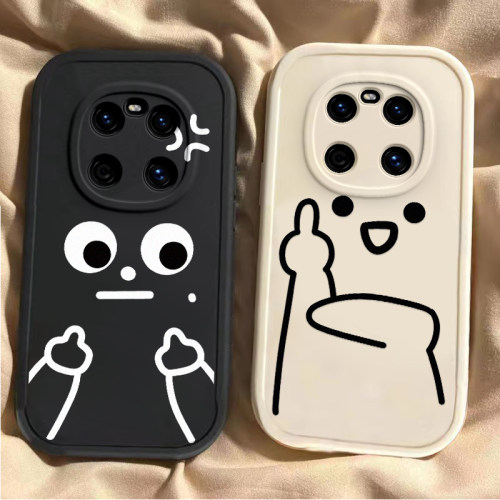 适用鼎桥M40手机壳TDTechM40保护套TD新款Tech华为智选M4O硅胶TDTECH顶桥鼎乔TDM全包防摔TECHM男女鄙视中指