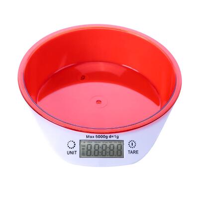 家用厨房高精度烘焙电子克重秤 带盘圆碗食物电子秤KITCHEN SCALE