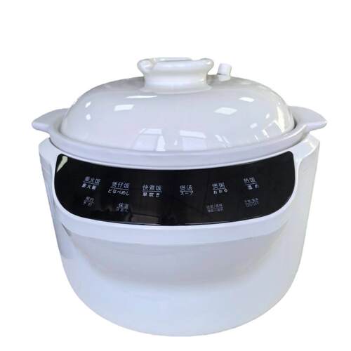 110V-240V出口跨贸纯陶瓷内胆0涂层陶土一锅多用3L容量电饭煲