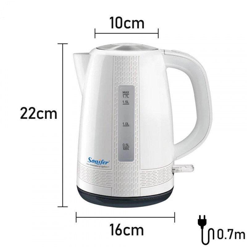 Sonifer 跨境欧规家用1.7L 塑料电热水壶烧水壶