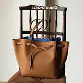 一作 EZRO 头层TOGO牛皮质感高级简约托特女包大容量真皮百搭