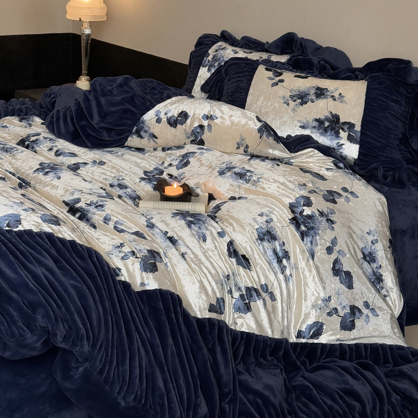 复古中古风丝绒高级牛奶绒四件套