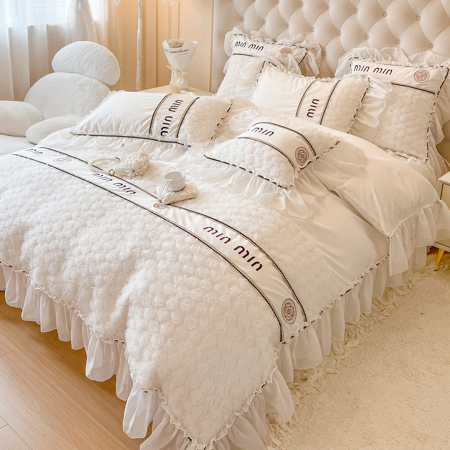 法式仙女款公主风全棉床上四件套