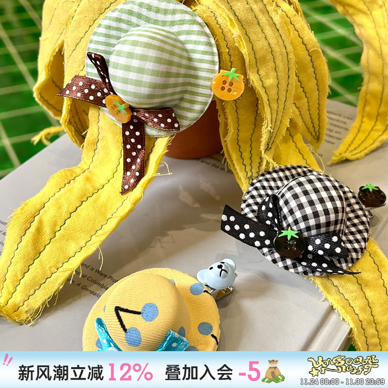 UnocialNight原创甜美蝴蝶结发夹