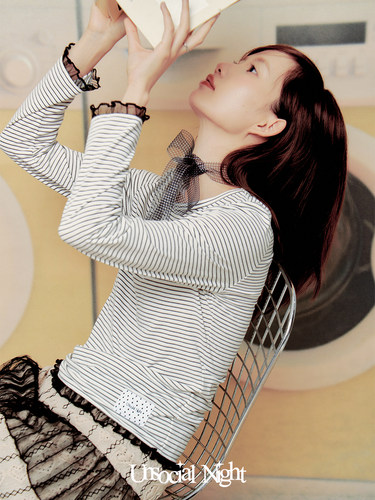 秋季拼接全棉女长袖打底