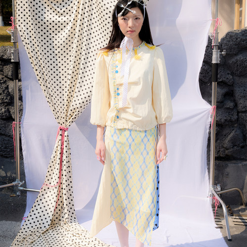 春夏原创可爱波点麻花辫套装