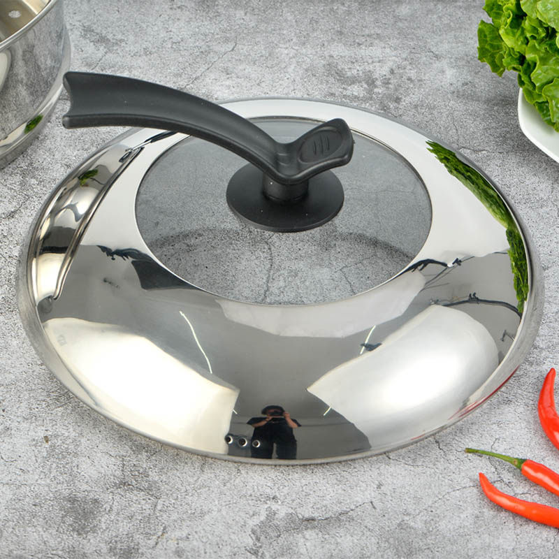 加高加厚不锈钢锅盖炒锅盖汤锅蒸锅通用可视玻璃盖子28303234,厨房/烹饪用具,锅盖,淘宝优惠券,粉丝福利购,淘宝优惠卷