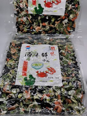 大连特产顺帆海味鲜汤料108克裙带菜虾皮即食速溶方便三鲜汤 包邮