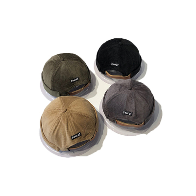 灯芯绒字母文艺嘻哈雅痞风地主帽