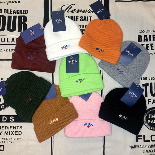 同款十字架刺绣街头冷帽针织帽