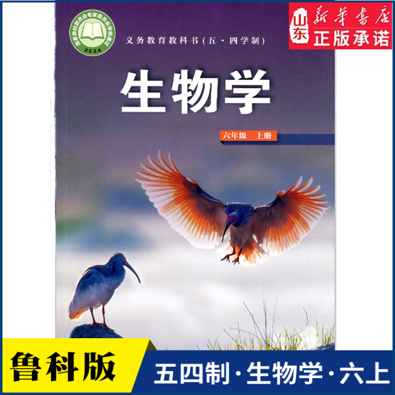 中学六年级上册生物学课本五四54制鲁科版六6年级上学期生物教材初中生六上课本山东科学技术出版社义务教育教科书新华书店正版书