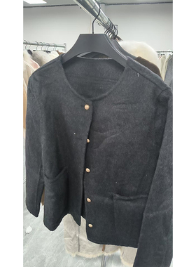 ［鑫哥粉丝专属］毛呢外套女短款圆领高级感百搭气质外套WYL018